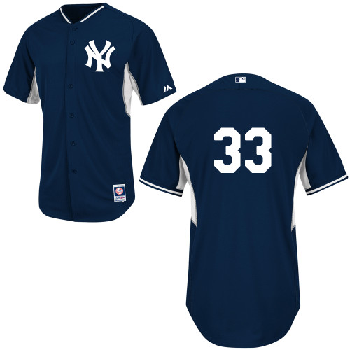 Kelly Johnson #33 MLB Jersey-New York Yankees Men's Authentic Navy Cool Base BP Baseball Jersey